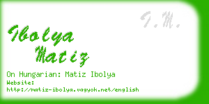 ibolya matiz business card